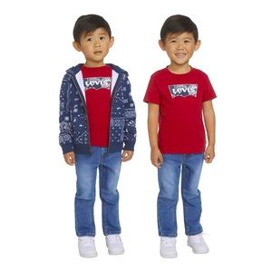 Levi’s Boy’s 3-Piece Hoodie Tee, And Pant Set
